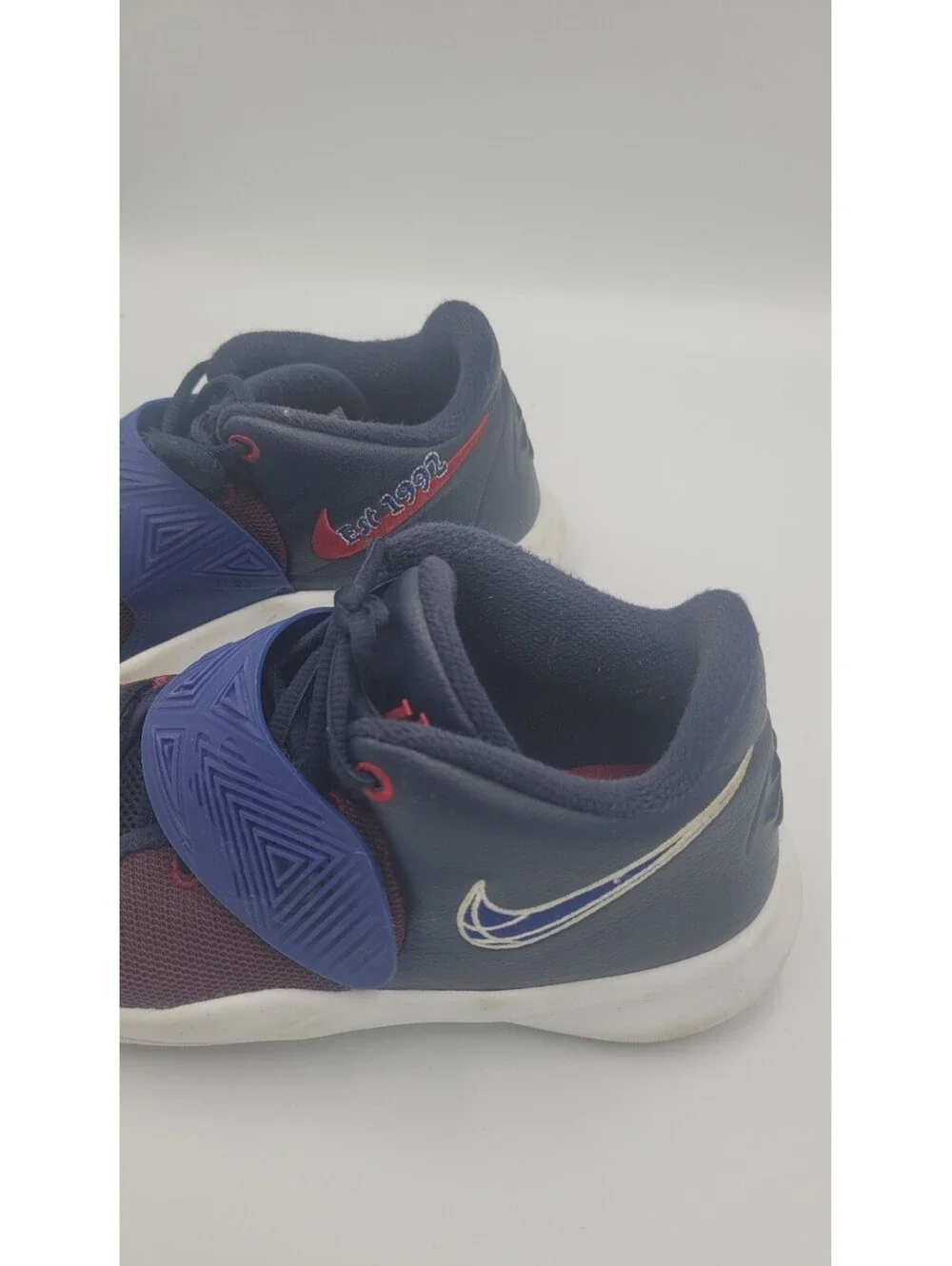 Nike Kids' Basketball Shoes Size 6Y Blue and Red with Strap